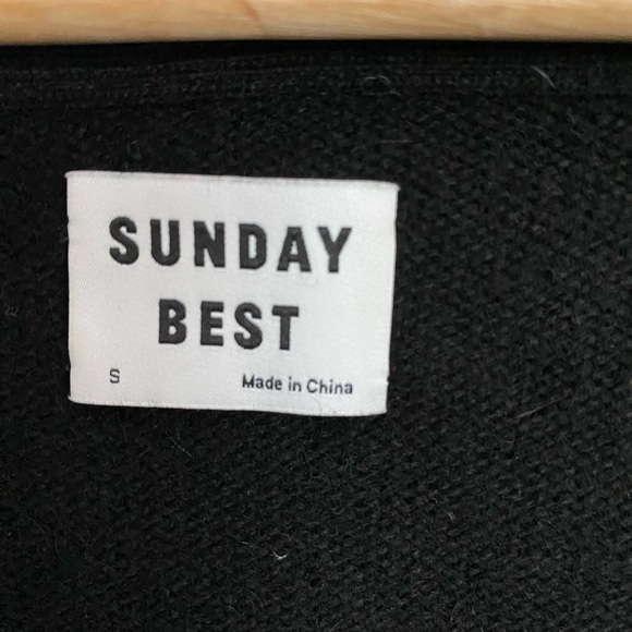 Sunday Best Merino Wool and Alpaca Open Front Cardigan (S) - Picture 2 of 3